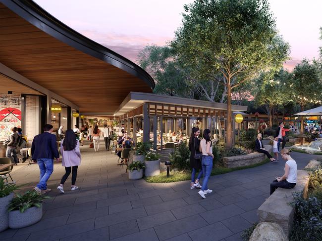 Artist impressions/concept designs for the final stage of Eastern Creek Quarter shopping centre at Eastern Creek.
