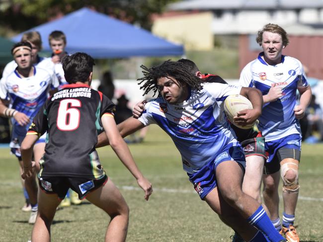 Lionel Johnson in action for the Grafton Ghosts U18s in 2016. Photo: File