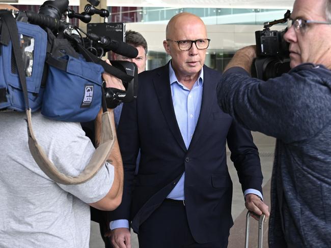 CANBERRA, AUSTRALIA  - NewsWire Photos - MAY 7, 2025: Leader of the Opposition Peter Dutton arrives in Canberra Picture: NewsWire / Martin Ollman