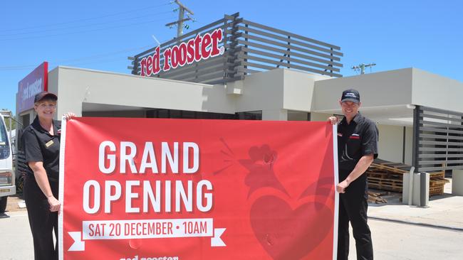 Red Rooster opened its doors in Bowen this week, at the Bowen Pitstop Centre, corner of Livingstone and Leichhardt Streets, and franchisee Nichole and Simon Smith are excited. They are celebrating with a grand opening family fun day on Saturday, December 20, and everyone is invited.