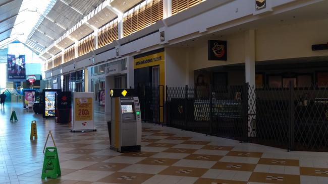 The scene where brawling youths terrorised shoppers inside a Broadmeadows shopping centre. Picture: Ryan Tennison