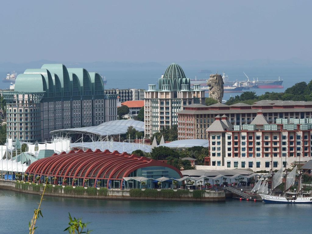 The island has been dramatically redeveloped. Picture: AFP/Roslan Rahman