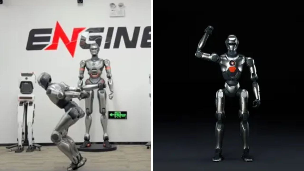 Humanoid robot front flip stuns