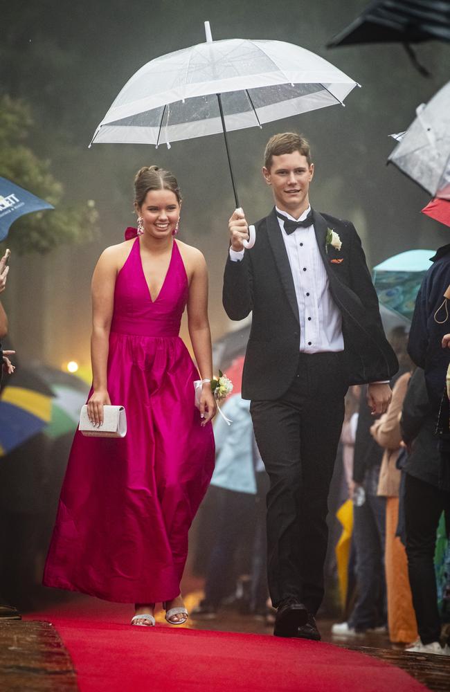 Meg Armstrong and partner Edward Layton at Fairholme College formal, Wednesday, March 27, 2024. Picture: Kevin Farmer