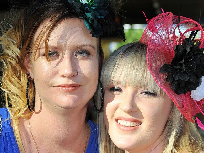 Ladies Day at Cluden Park. Kirsten Cotter and Tina Moore. Picture: Shae Beplate