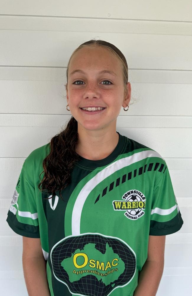 Townsville Warriors FC junior player Lucy Ballinger. Picture: Supplied.