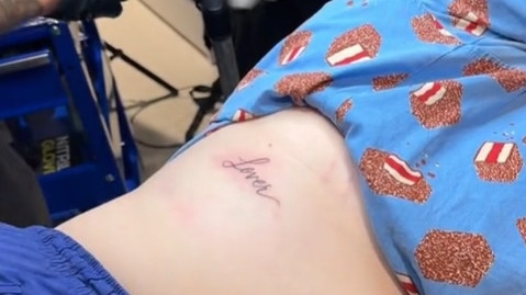 One dedicated Taylor Swift fan has gotten a permanent reminder of her love for the international pop star. Picture: Lizzie.mouse / Tik Tok.