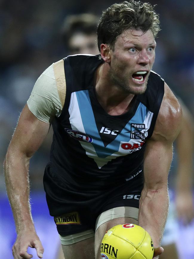 Port Adelaide’s midfield prime-mover Brad Ebert. Picture: Sarah Reed