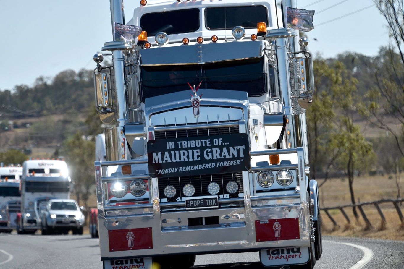 Lights on the hill convoy The Courier Mail