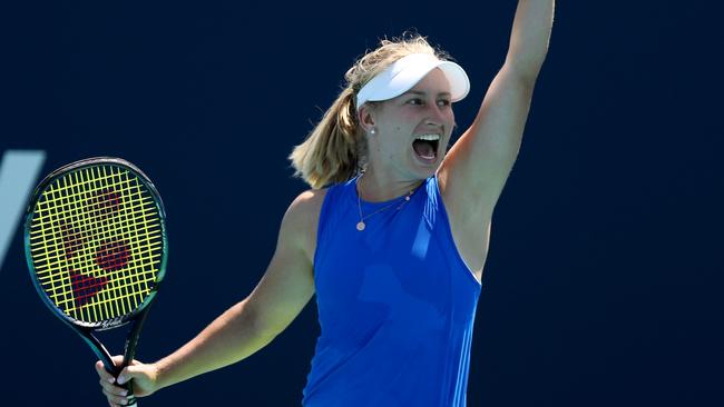 Daria Saville will return to the main draw at Wimbledon only nine months after tearing her ACL. Picture: Megan Briggs / Getty Images