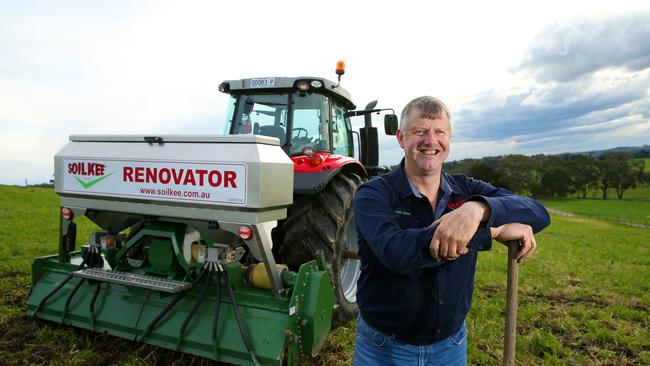 Cattle farmer and SoilKee renovator inventor Niels Olsen is the first farmer to receive carbon credits under the Emissions Reduction Fund. Picture: Andy Rogers