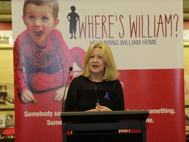 Advocate Clare Collins during the Where's William Campaign at NSW Parliament. Picture: Supplied