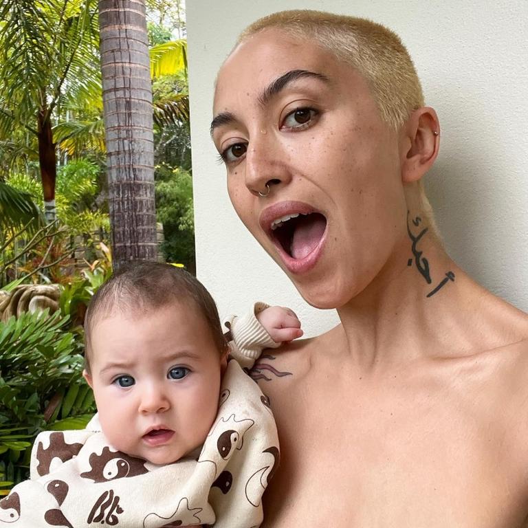 Honey said her little girl is ‘healthy, happy and thriving’. Picture: Instagram/honeyahimsa