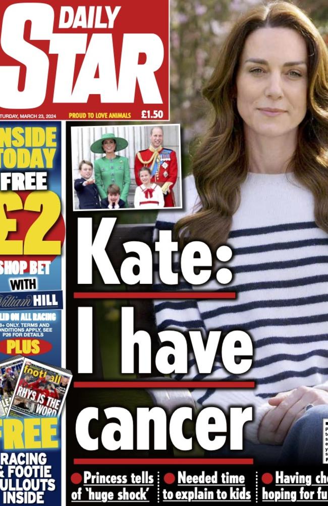 The Daily Star's front page. Picture: Supplied