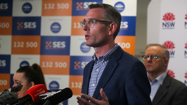 NSW Premier Dominic Perrottet praised the work of the commonwealth government in addressing the flooding disaster. Picture: NCA Newswire/ Gaye Gerard