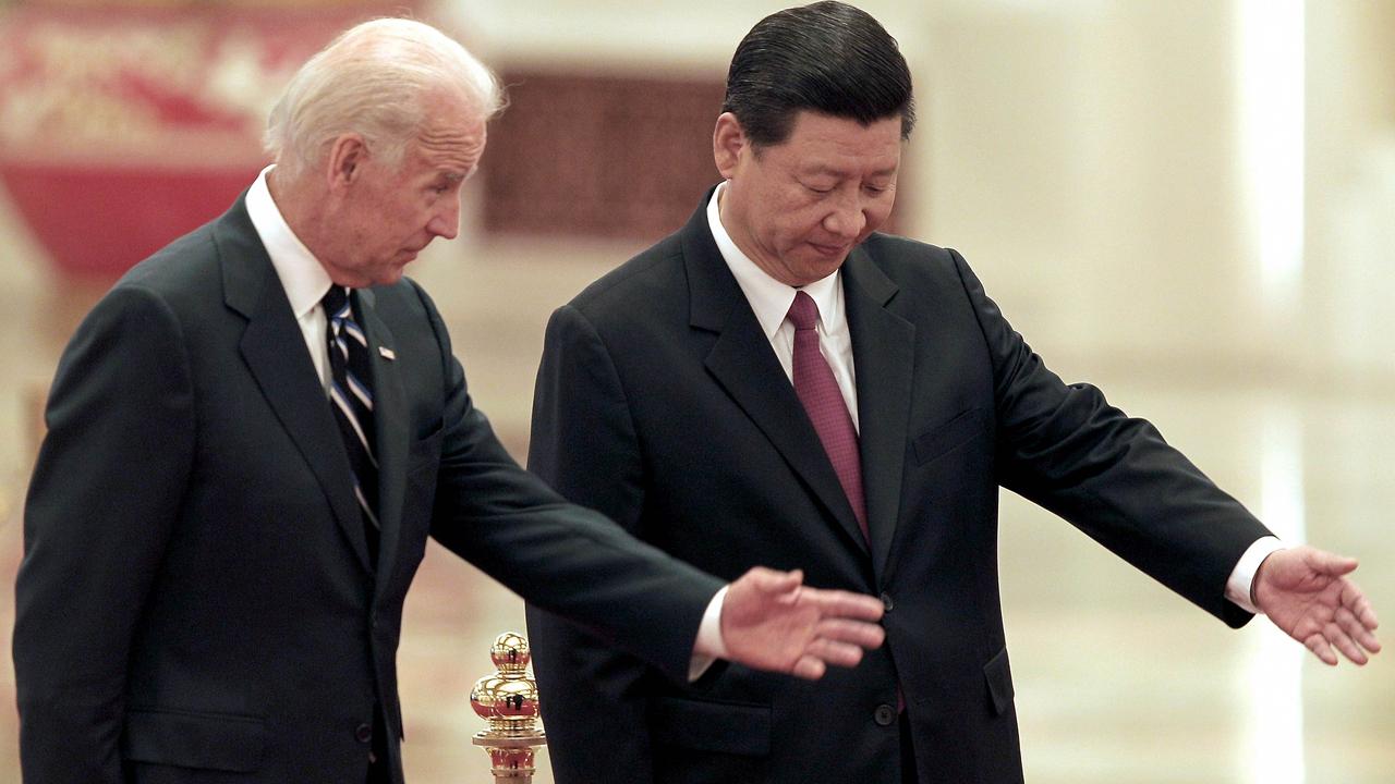 Then Chinese vice president Xi Jinping with then US vice president Joe Biden in 2011.