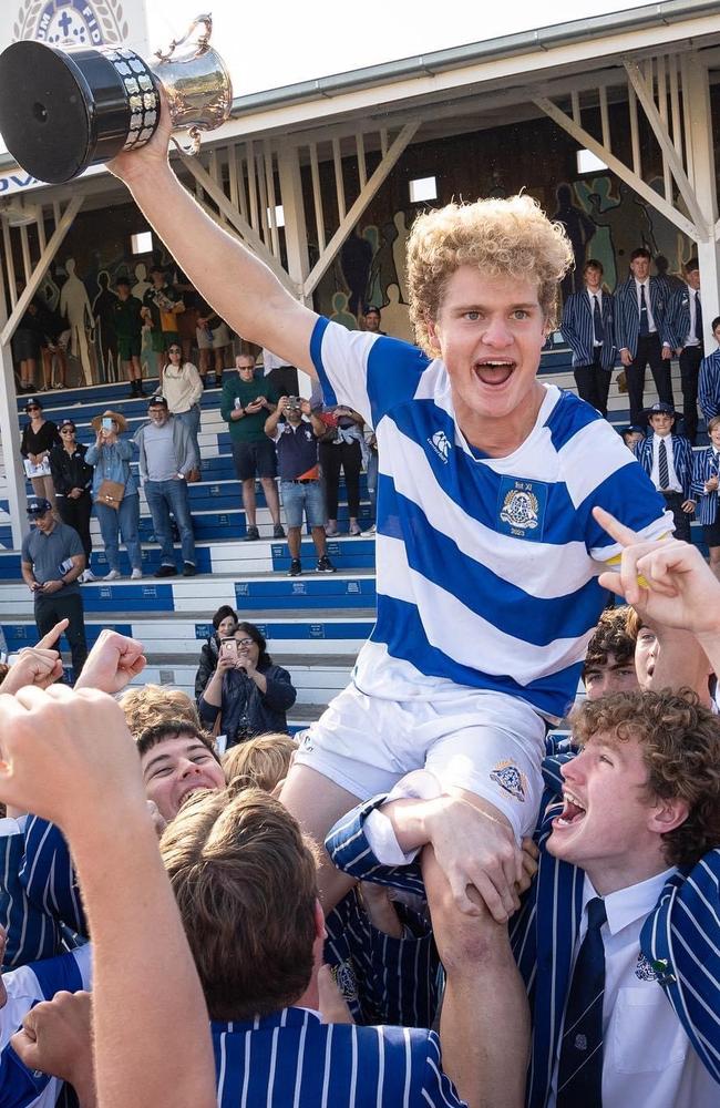 Declan Parkinson and teammates enjoyed being back-to-back GPS First XI football premiers.