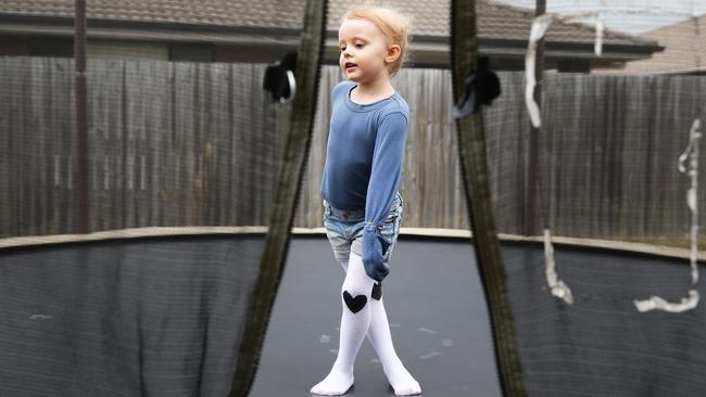 Gabby Marler needs to be able to run and play in her own home. Picture: AAP/Claudia Baxter