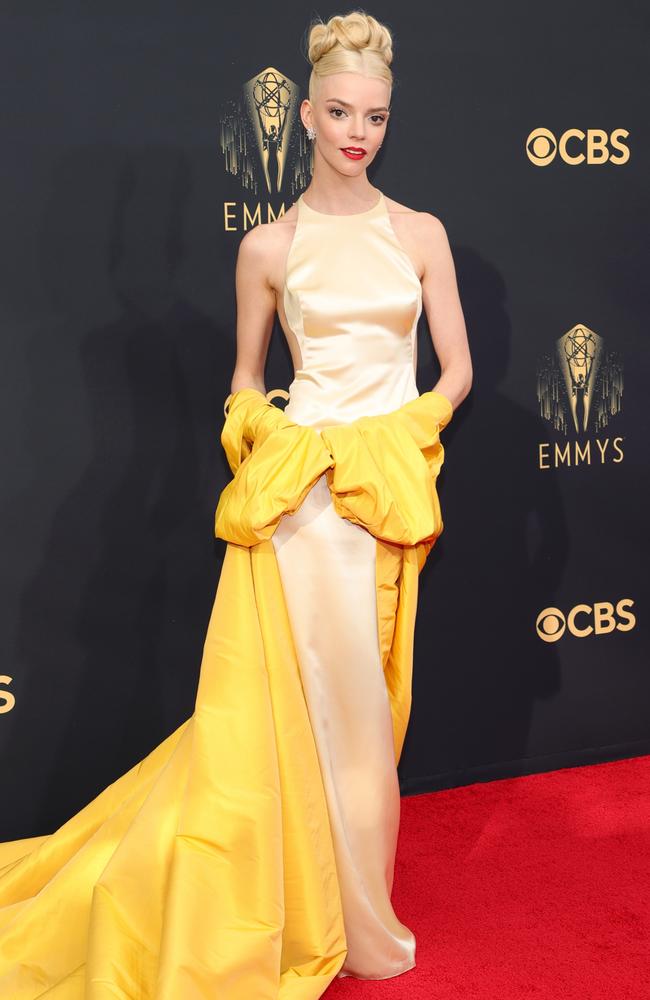 Anya Taylor-Joy in Dior at the Emmys. Picture: Rich Fury/Getty Images