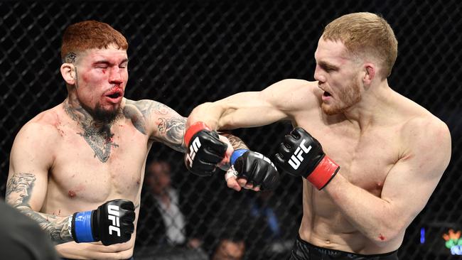 Jack Della Maddalena (right) is one of the brightest welterweight prospects in the UFC, and has some big-name fans in Australia. Picture: Chris Unger/Zuffa LLC