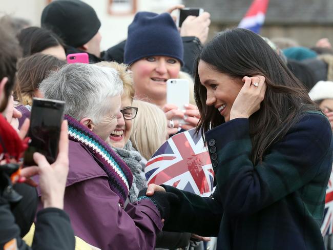 Fans got up close to the newest member of the royal family. Picture: Andrew Milligan/WPA/Getty Images