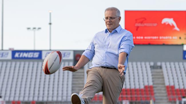 Former Prime Minister Scott Morrison has dismissed talk of him joining the ARL Commission. Picture: Jason Edwards.