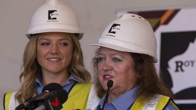 Gina Rinehart and her daughter, Ginia.