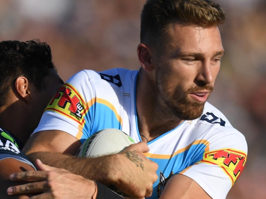 Bryce Cartwright in action during the 2019 PRE Round 02 - Gold Coast Titans v North Queensland Cowboys, Sunshine Coast Stadium, 2019-02-23. Digital image by Scott Davis © NRL Photos