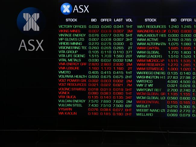 SYDNEY, AUSTRALIA - Newswire Photos -November 14, 2022 A general view of the digital boards at the ASX in Sydney. Picture: NCA Newswire / Gaye Gerard