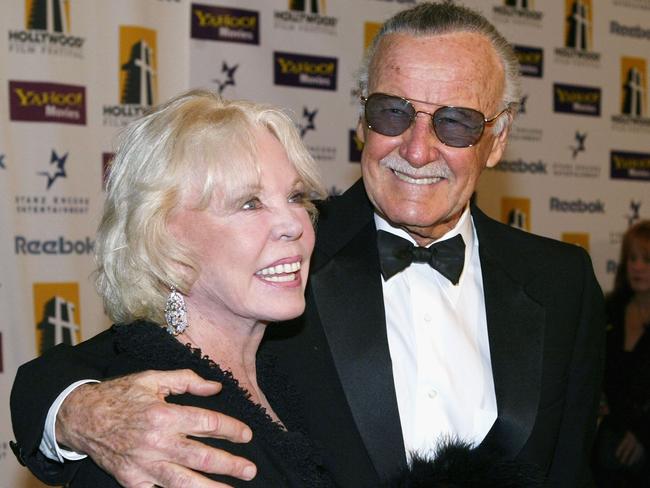 Stan Lee's wife of 69 years, Joan, died last year. Picture: Getty