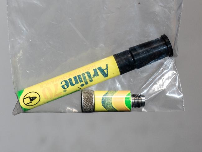 Gun disguised as a marker pen. Picture: WA Police