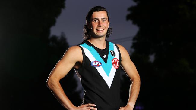 Port Adelaide draftee Josh Sinn has been handed the No. 8 guernsey. Picture: Mark Stewart