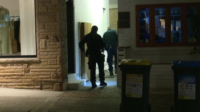 Police begin a search following the teen’s stabbing. Picture: TNV