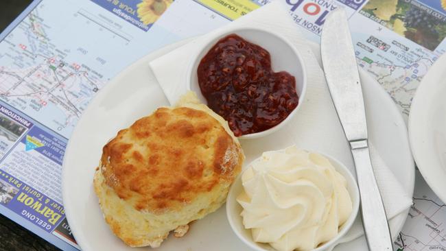 Scones and cream are popular at Aireys Inlet Lighthouse Tea Room.