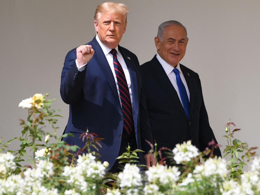 US President Donald Trump with Israeli Prime Minister Benjamin Netanyahu before the signing of the Abraham Accords in Washington, DC on September 15, 2020. Picture: Saul Loeb/AFP