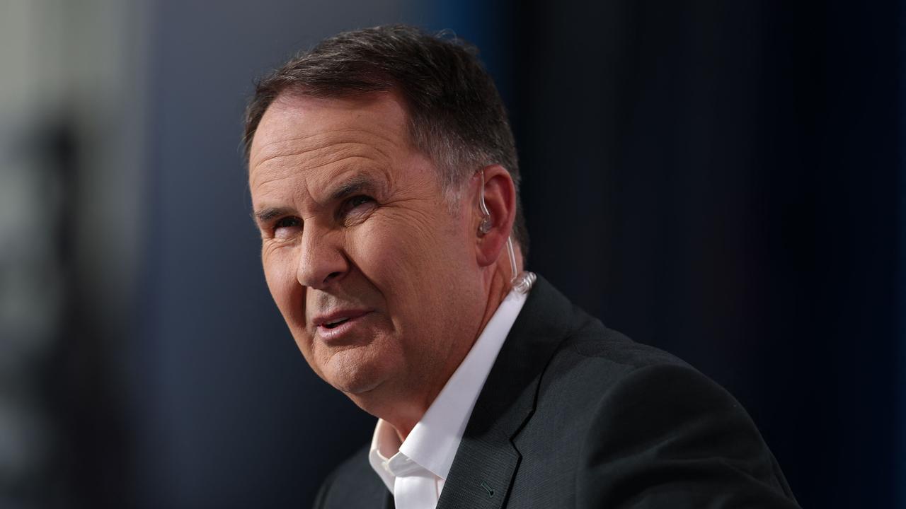 Australian TV sports presenter and journalist Tony Jones sparked a major incident at the Australian Open. (Photo by Martin KEEP / AFP)