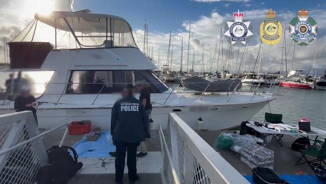 Police footage from the operation that seized a record amount of cocaine.