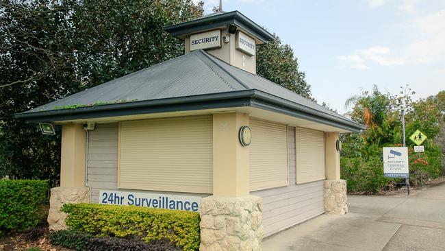 Security point at the entrance of Calypso Bay. Picture: Glenn Campbell