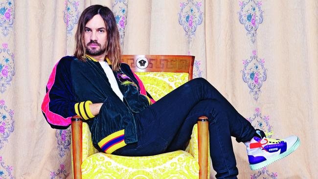 Kevin Parker. Picture: Nic Walker. Chair courtesy Versace Home