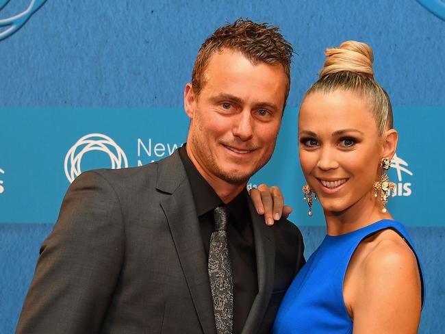 Lleyton Hewitt and Bec Hewitt. Picture: Quinn Rooney/Getty Images