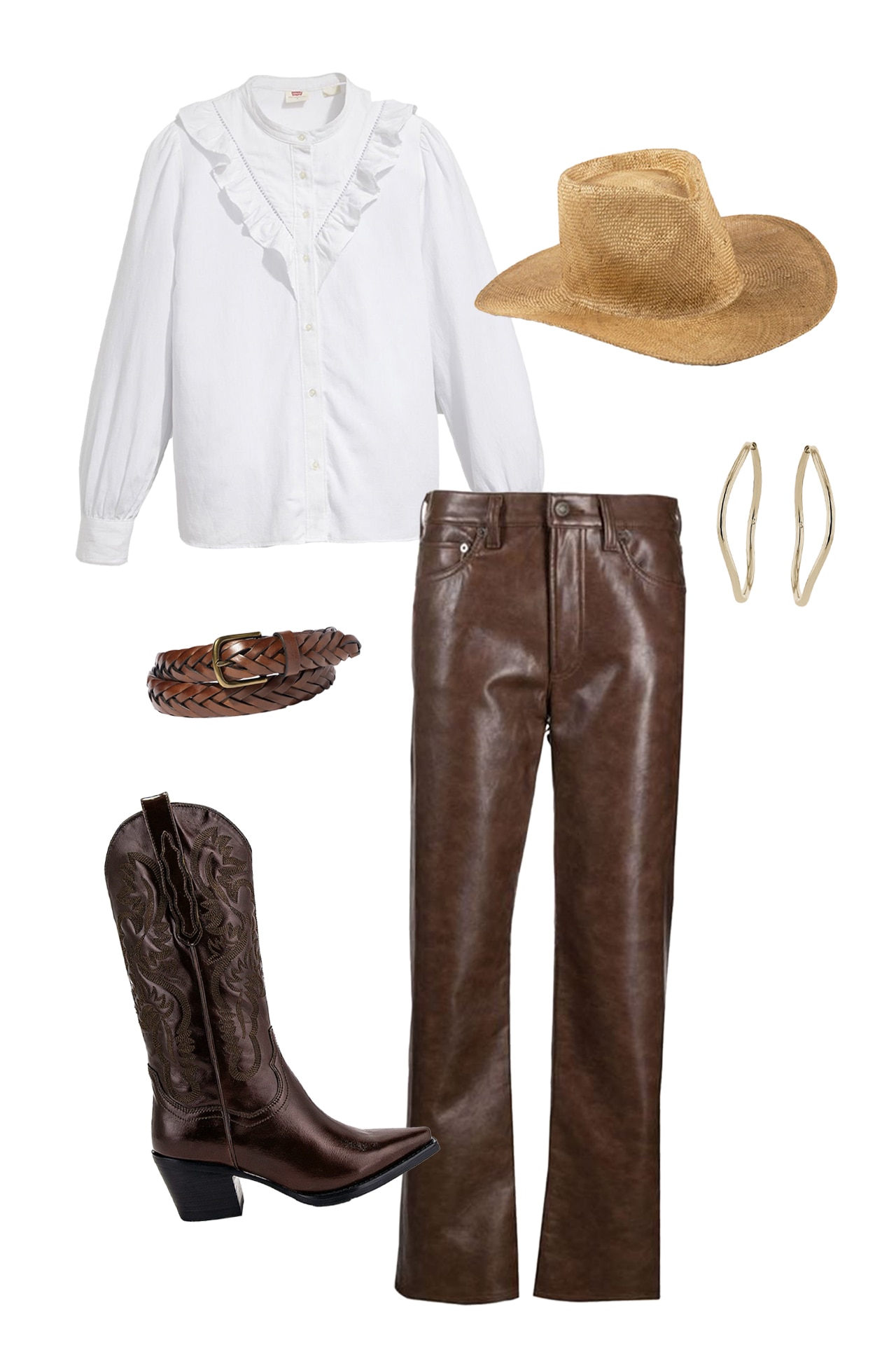 <h3>The ranch cowgirl</h3><p>This one goes out to the fashionable, horse riding cowgirls whose wardrobe belongs out on the ranch&mdash;albeit a slightly more luxurious farmhouse. Take Bella Hadid&rsquo;s lead with a pair of chic leather pants, traditional cowboy boots, woven leather belt and hat for your next ride. To soften the look, a white prairie style blouse like this one from Levi&rsquo;s and gold accessories make this outfit more suitable for day-to-day.</p><p><strong>SHOP NOW:&nbsp;</strong>Women&rsquo;s Carinna blouse, $129.95 from <strong><a href="https://www.levis.com.au/women/clothing/tops/levis_womens_carinna_blouse/A73560000.html#start=10" target="_blank" rel="nofollow noopener">Levi&rsquo;s</a></strong></p><p><strong>SHOP NOW:&nbsp;</strong>Agolde brown Sloane leather pants, $521 from <strong><a href="https://www.ssense.com/en-au/women/product/agolde/brown-sloane-leather-pants/14111371" target="_blank" rel="nofollow noopener">Ssense</a></strong></p><p><strong>SHOP NOW:&nbsp;</strong>The Oasis, $149 from <strong><a href="https://lackofcolor.com.au/products/the-oasis" target="_blank" rel="nofollow noopener">Lack of Color</a></strong></p><p><strong>SHOP NOW:&nbsp;</strong>Leather wide mesh belt, $49.90 from <strong><a href="https://www.uniqlo.com/au/en/products/E442224-000" target="_blank" rel="nofollow noopener">Uniqlo</a></strong></p><p><strong>SHOP NOW:&nbsp;</strong>Jeffrey Campbell Dagget boot, $453.20 from <strong><a href="https://www.revolveclothing.com.au/jeffrey-campbell-dagget-boot-in-brown/dp/JCAM-WZ1235/" target="_blank" rel="nofollow noopener">Revolve</a></strong></p><p><strong>SHOP NOW:&nbsp;</strong>Lightwave hoops, $2,500 from <strong><a href="https://www.sarahandsebastian.com/collections/hoop-earrings/products/lightwave-hoops-yellow-gold" target="_blank" rel="nofollow noopener">Sarah &amp; Sebastian</a></strong></p><p><a href="https://www.newsletters.news.com.au/vogue"><i>Sign up to the Vogue newsletter</i></a></p>