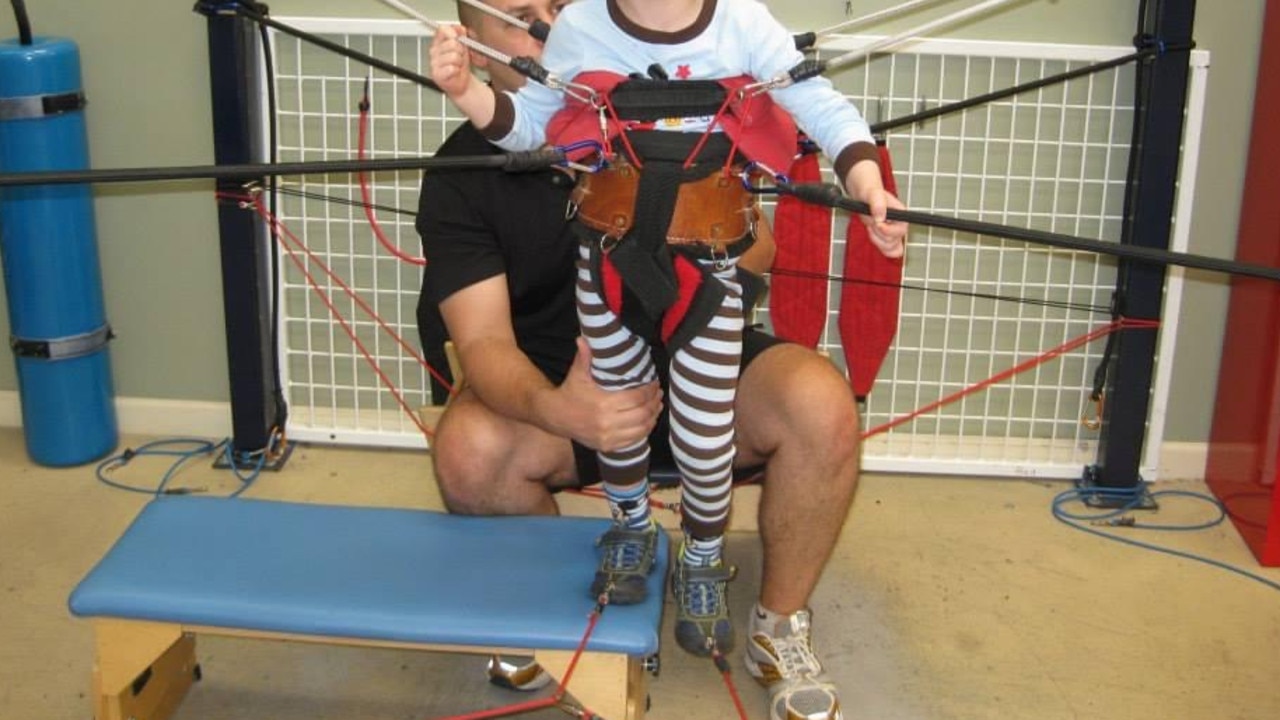 Physical rehab for people with cerebral palsy, if they are able to move, is intense. Picture: Supplied