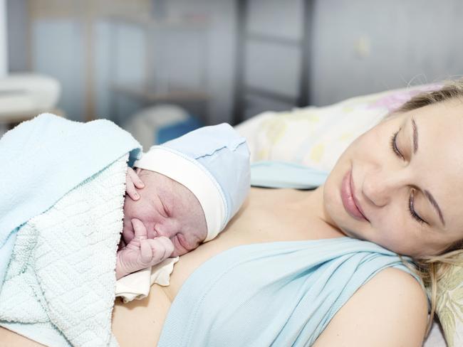 Generic photo of a mother and new born baby in hospital. Picture: iStock