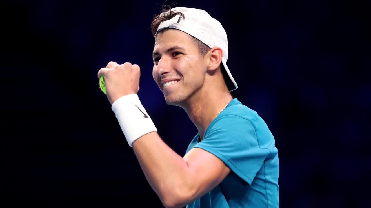Alexei Popyrin has won his first ATP Tour-level title. (Photo by Paul Miller/Getty Images for Sport Singapore)