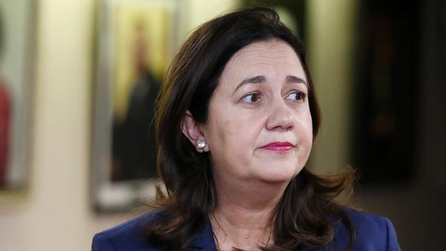 Queensland Premier Annastacia Palaszczuk says “the last thing we would want to see is plane loads of people coming here with COVID”. Picture: Josh Woning