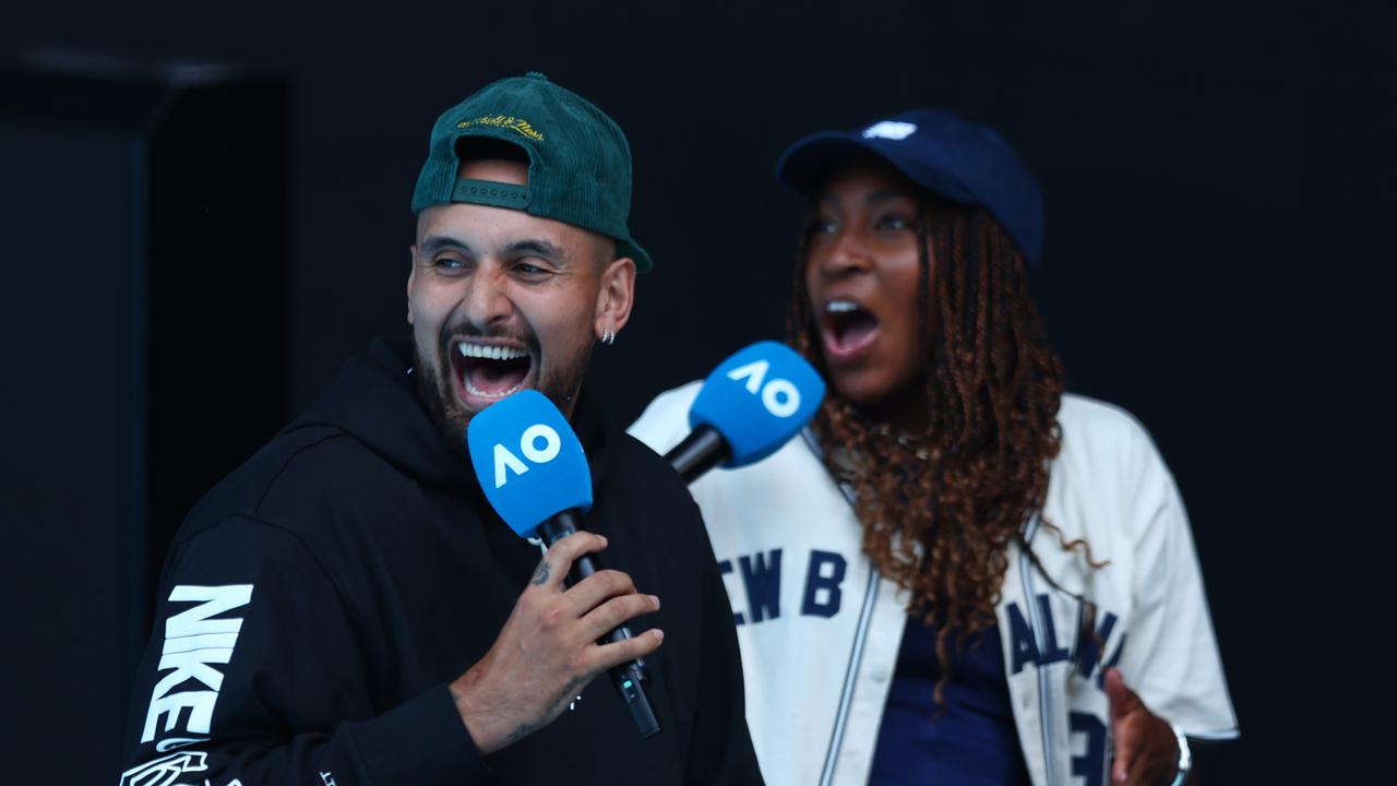 Kyrgios has impressed behind the mic. Photo by Graham Denholm/Getty Images