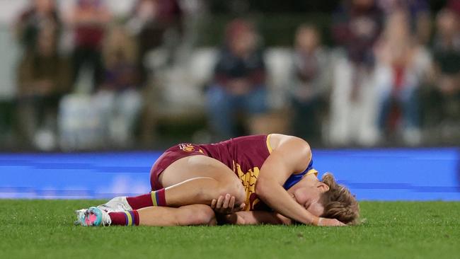 Ashcroft after his serious knee injury last year. (Photo by Russell Freeman/AFL Photos via Getty Images)