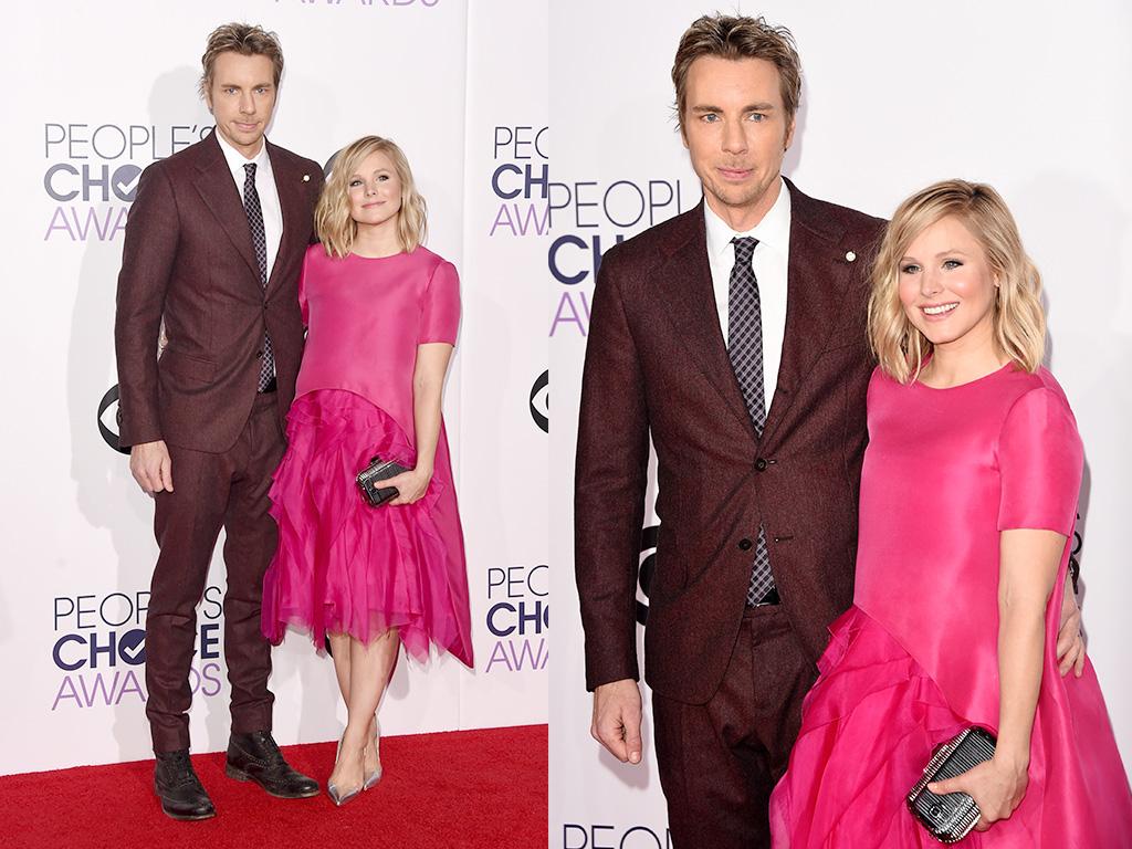 Actors Dax Shephard (L) and Kristen Bell attend The 41st Annual People's Choice Awards at Nokia Theatre LA Live on January 7, 2015 in Los Angeles, California. Picture: Getty