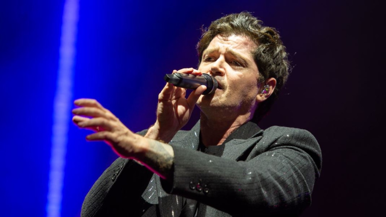 The Script’s Danny O’Donoghue performs at A Day on the Green at Sirromet Wines at Mt Cotton. Picture: Sonia Bettinelli