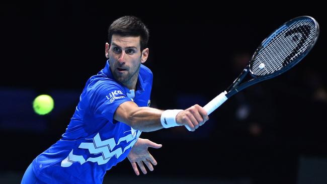 Novak Djokovic will fly into Melbourne for the Australian Open. Picture: AFP